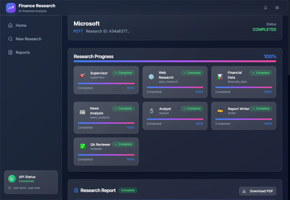 Finance Research Pipeline Demo