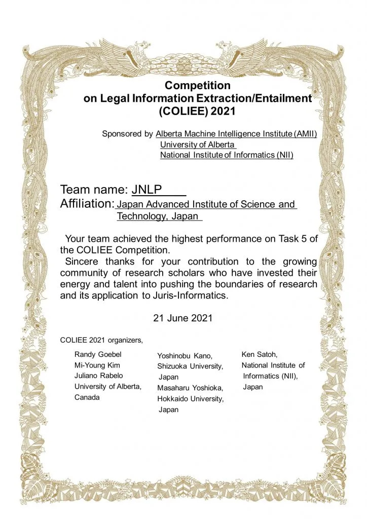 COLIEE 2020 — Task 4